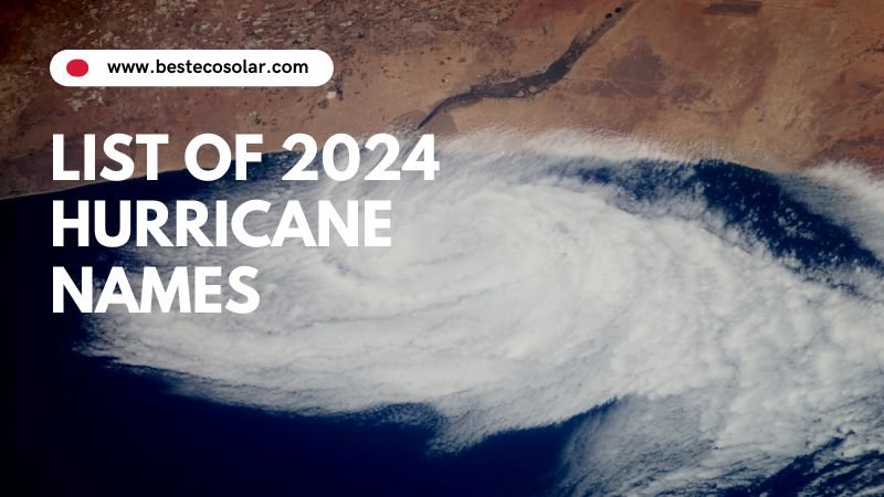 List of 2024 Hurricane Names