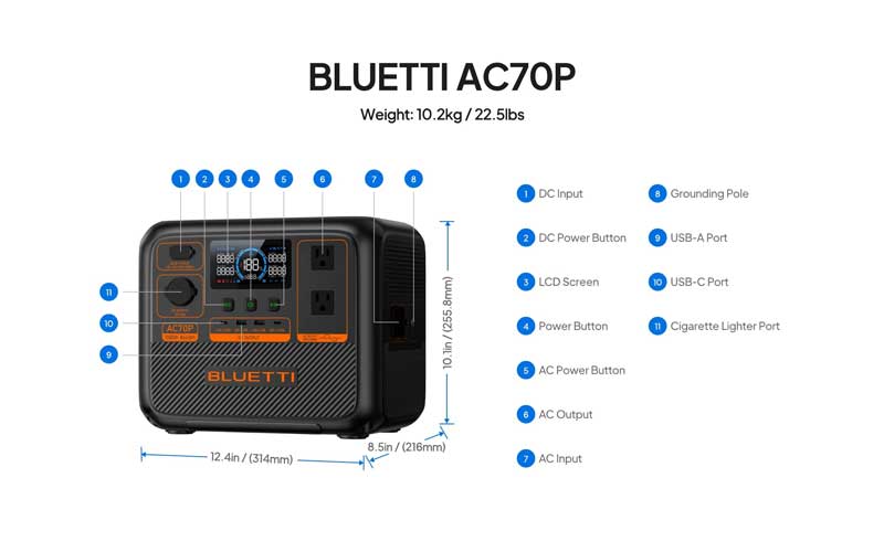 BLUETTI AC70P Portable Power