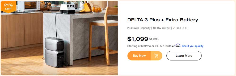 EcoFlow Home Backup Sale