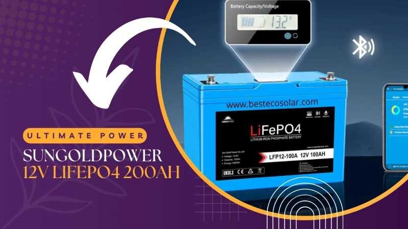 SunGoldPower 12V LiFePo4 200Ah