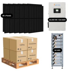 Sol-Ark 60K Inverter - 35.2kW Complete Solar Kit