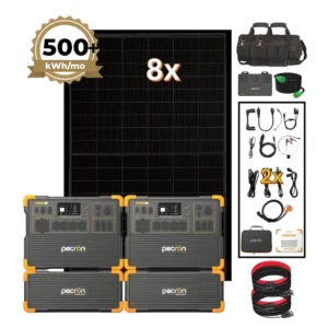 Pecron E3600LFP Solar Generator Kit