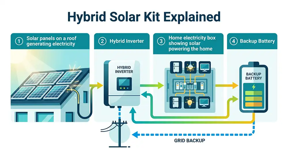 Hybrid Solar Power System work